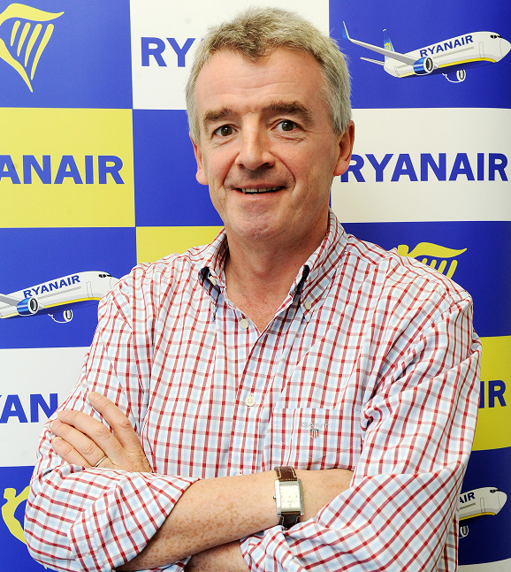 Ryanairs topchef Michael O' Leary giver ikke Air Berlin mange chancer for overlevele. Foto: Presse